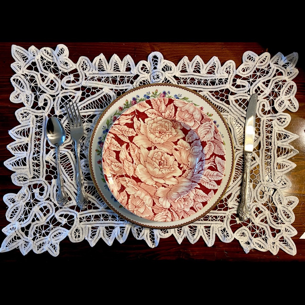 Myott Son & Co. England Pink Bermuda  Rose Bowl set of 6 HTF